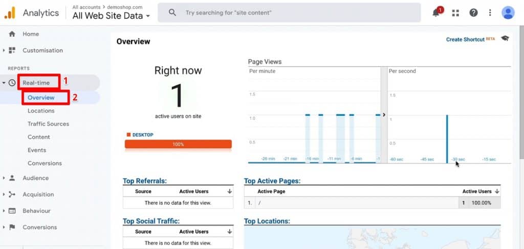 Overview of Real-time reporting in Google Analytics